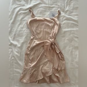 NWT Princess Polly Cottage Hill Mini Dress Champagne